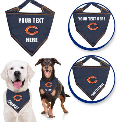 Show full view: Pets First NFL Chicago Bears Personalized Dog Bandana, Large/X-Large slide 3 of 5