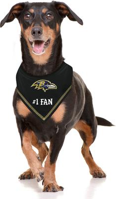 Show full view: Pets First NFL Baltimore Ravens Personalized Dog Bandana, Large/X-Large slide 4 of 5