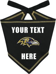 Pets First NFL Baltimore Ravens Personalized Dog Bandana, Small/Medium