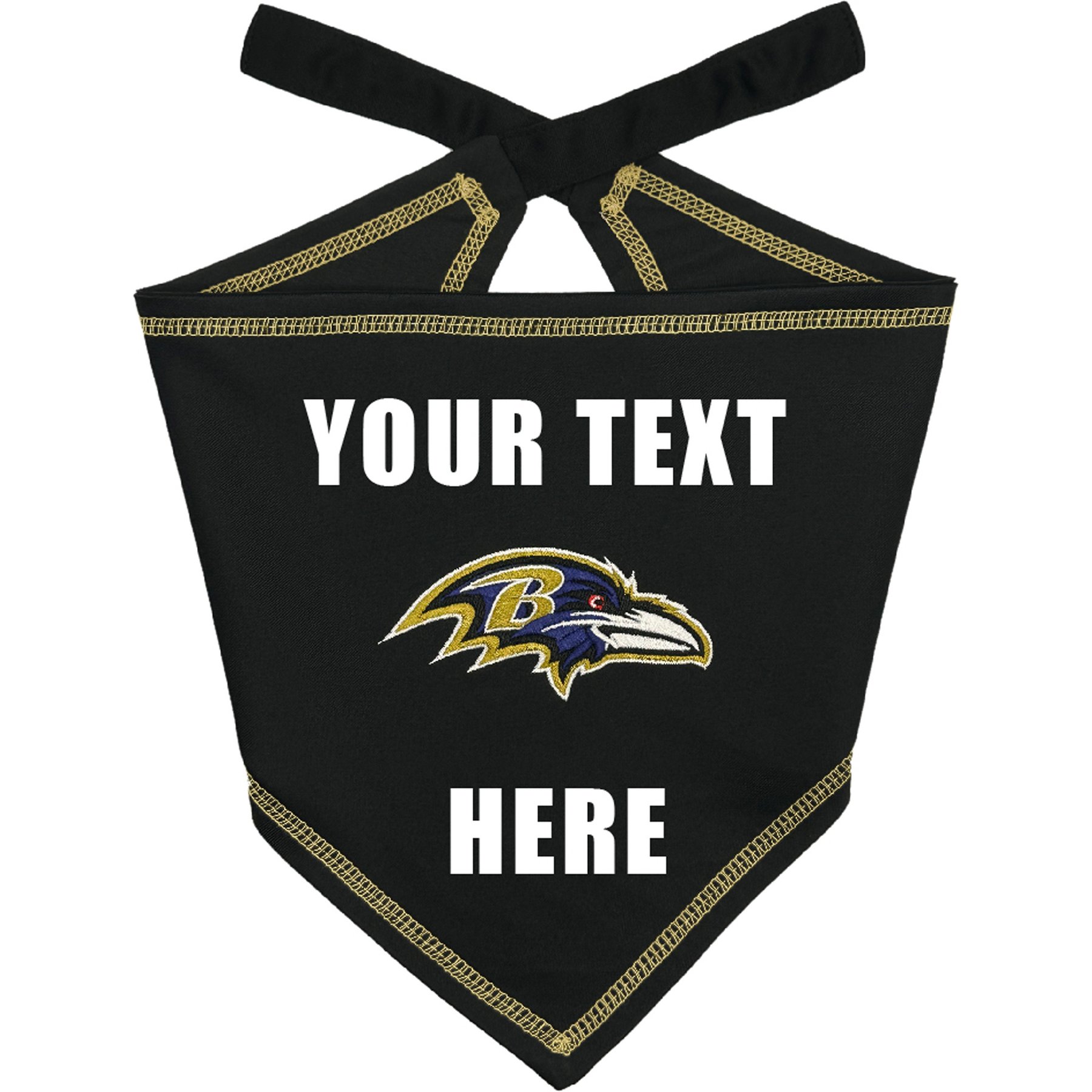 Pets First NFL Baltimore Ravens Personalized Dog Bandana, Small/Medium