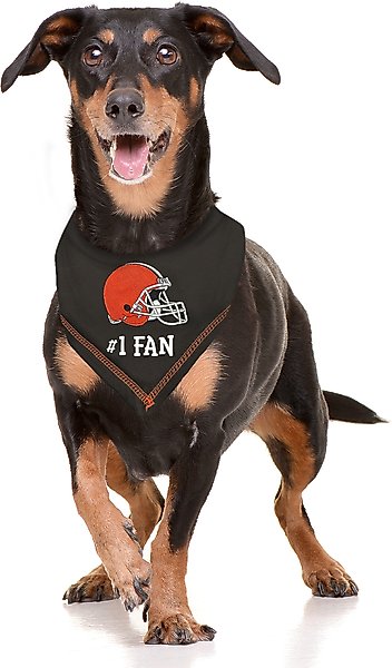 Show full view: Pets First NFL Cleveland Browns Personalized Dog Bandana, Small/Medium slide 4 of 5