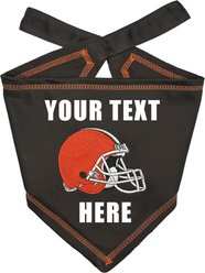Pets First NFL Cleveland Browns Personalized Dog Bandana, Small/Medium