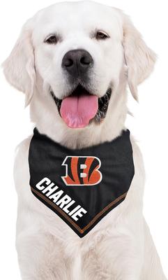 Show full view: Pets First NFL Cincinnati Bengals Personalized Dog Bandana, Small/Medium slide 5 of 5