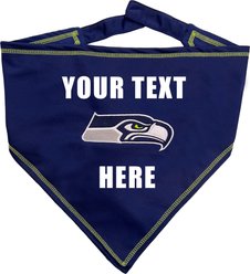 Pets First NFL Seattle Seahawks Personalized Dog Bandana, Large/X-Large