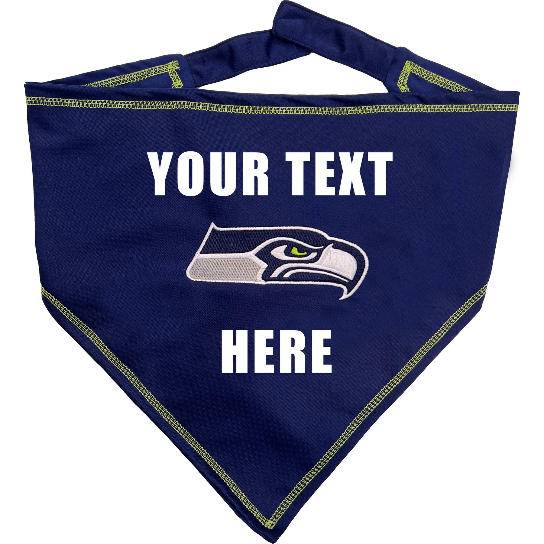 Pets First NFL Seattle Seahawks Personalized Dog Bandana, Small/Medium