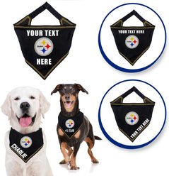 Pets First NFL Pittsburgh Steelers Personalized Dog Bandana, Small/Medium slide 2 of 5
