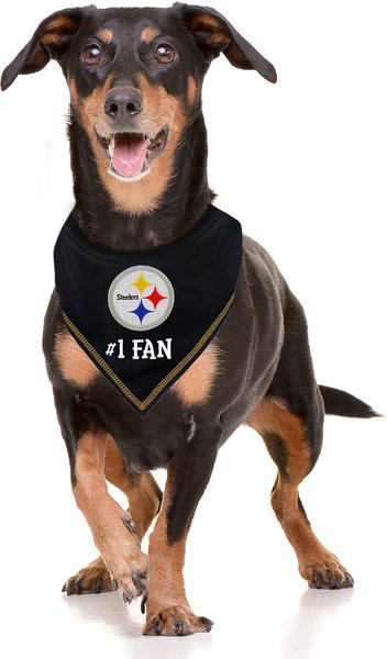 Show full view: Pets First NFL Pittsburgh Steelers Personalized Dog Bandana, Large/X-Large slide 4 of 5