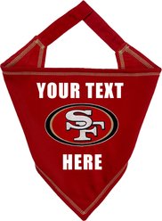 Pets First NFL San Francisco 49Ers Personalized Dog Bandana, Small/Medium