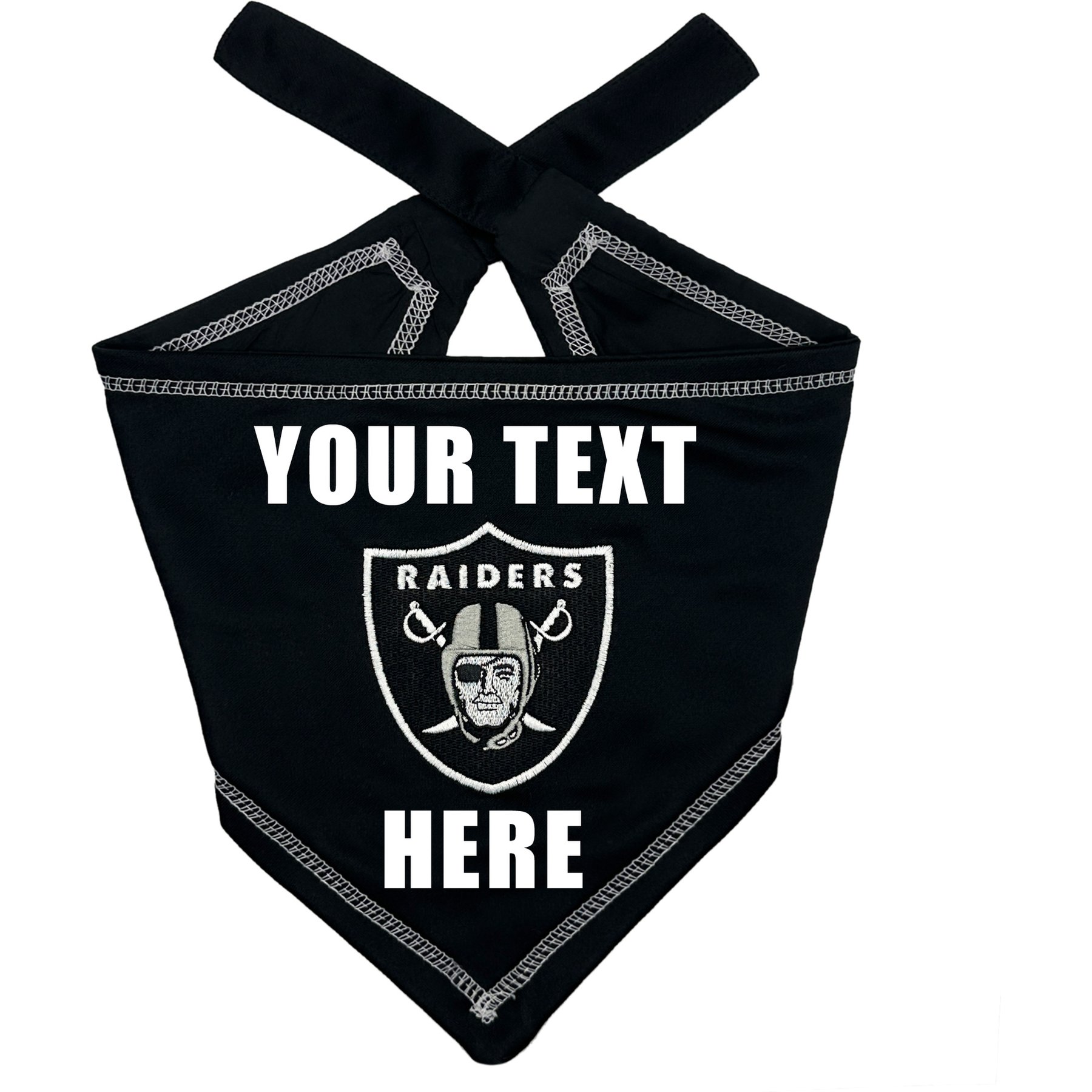 Pets First NFL Oakland Raiders Personalized Dog Bandana, Large/X-Large
