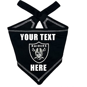 Pets First NFL Oakland Raiders Personalized Dog Bandana, Small/Medium
