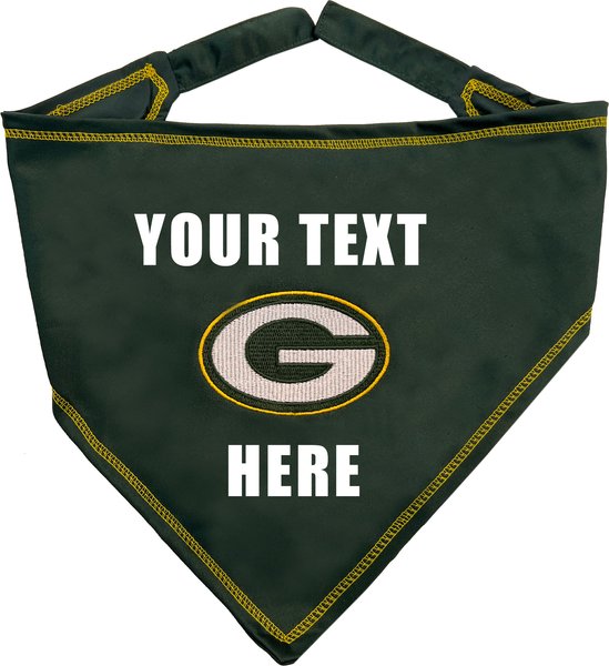 Show full view: Pets First NFL Green Bay Packers Personalized Dog Bandana, Large/X-Large slide 1 of 5