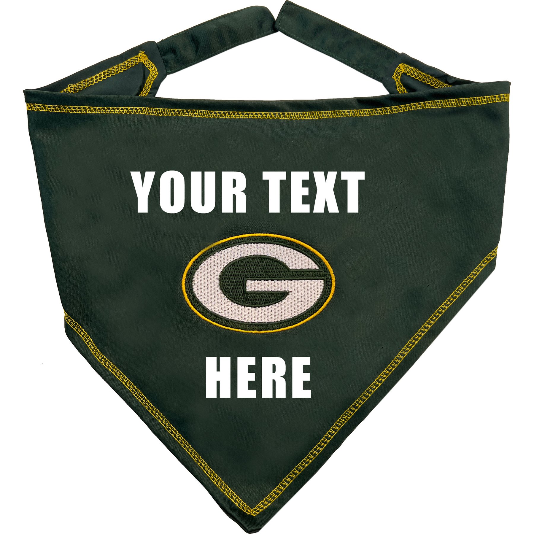 Pets First NFL Green Bay Packers Personalized Dog Bandana, Small/Medium