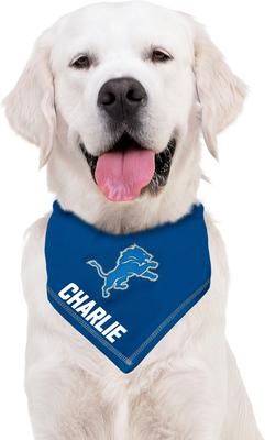 Show full view: Pets First NFL Detroit Lions Personalized Dog Bandana, Large/X-Large slide 6 of 6
