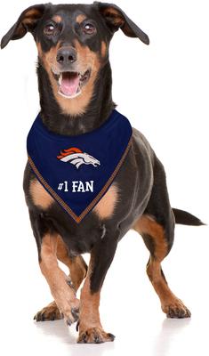 Show full view: Pets First NFL Denver Broncos Personalized Dog Bandana, Large/X-Large slide 4 of 5