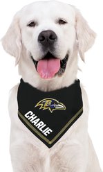Pets First NFL Baltimore Ravens Personalized Dog Bandana, Large/X-Large slide 2 of 5