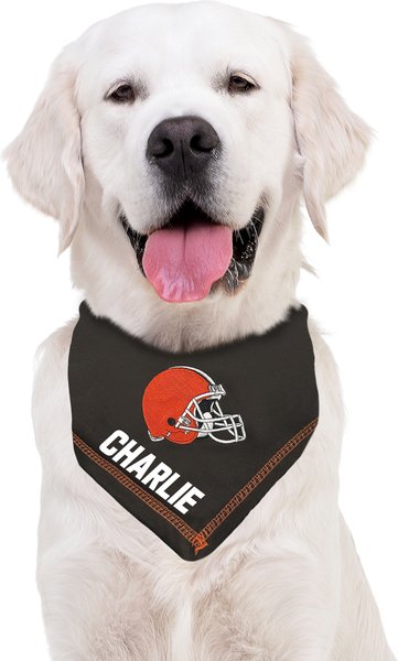Show full view: Pets First NFL Cleveland Browns Personalized Dog Bandana, Small/Medium slide 5 of 5