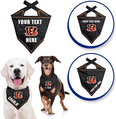 Show full view: Pets First NFL Cincinnati Bengals Personalized Dog Bandana, Small/Medium slide 3 of 5