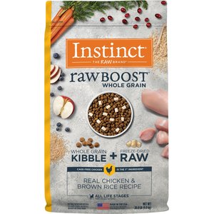 Instinct Raw Boost Whole Grain Real Chicken & Brown Rice Recipe Dry Dog Food, 20-lb bag