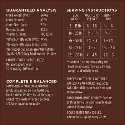 Show full view: Instinct Be Natural Adult Real Lamb & Oatmeal Recipe Dry Dog Food, 24-lb bag slide 8 of 10