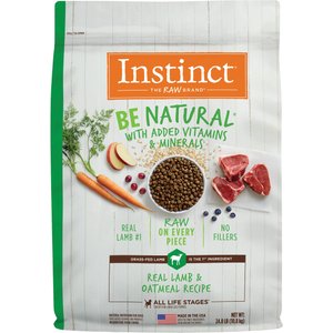 Instinct Be Natural Adult Real Lamb & Oatmeal Recipe Dry Dog Food, 24-lb bag