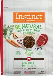 Instinct Be Natural Adult Real Beef & Barley Recipe Dry Dog Food, 25-lb bag