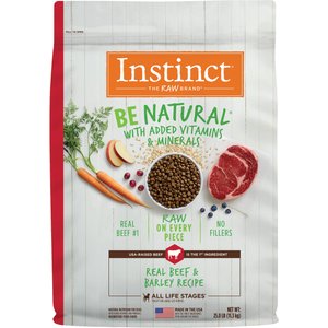 Instinct Be Natural Adult Real Beef & Barley Recipe Dry Dog Food, 25-lb bag
