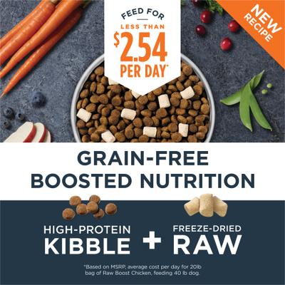 Show full view: Instinct Raw Boost Adult Grain-Free Real Chicken Recipe Dry Dog Food, 20-lb bag slide 4 of 12