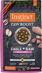 Instinct Raw Boost Small Breed Adult Grain-Free Real Chicken Recipe Dry Dog Food, 10-lb bag