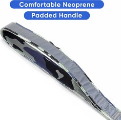 Pawtitas Personalized Padded Reflective Dog Leash, Camouflage Grey, Medium/Large: 6-ft long, 1-in wide slide 2 of 9