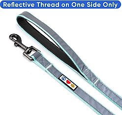 Pawtitas Personalized Padded Reflective Dog Leash, Teal, Extra Small/Small: 6-ft long, 5/8-in wide slide 2 of 9