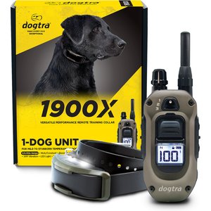 Dogtra 1900X 4000-ft IPX9K Waterproof Vibration & Tone Remote Dog Training Collar, 13 to 20-in neck, Black