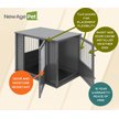 Show in main carousel: New Age Pet ECOFLEX FlexiDoor Double Door Furniture Style Dog Crate, Black, Large: 38.3 inch slide 8 of 11