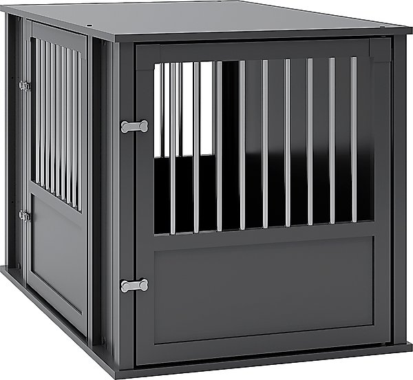 Show full view: New Age Pet ECOFLEX FlexiDoor Double Door Furniture Style Dog Crate, Black, Large: 38.3 inch slide 6 of 11