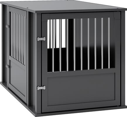 Show full view: New Age Pet ECOFLEX FlexiDoor Double Door Furniture Style Dog Crate, Black, Large: 38.3 inch slide 6 of 12