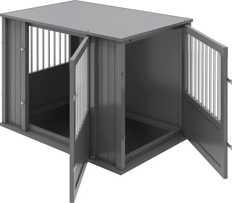 Show full view: New Age Pet ECOFLEX FlexiDoor Double Door Furniture Style Dog Crate, Black, Large: 38.3 inch slide 3 of 12