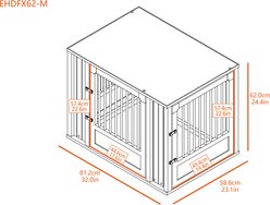 New Age Pet ECOFLEX FlexiDoor Double Door Furniture Style Dog Crate, Black, Medium: 32 inch slide 2 of 9