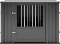 New Age Pet ECOFLEX FlexiDoor Double Door Furniture Style Dog Crate, Black, Large: 38.3 inch