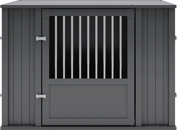 Show full view: New Age Pet ECOFLEX FlexiDoor Double Door Furniture Style Dog Crate, Black, Large: 38.3 inch slide 1 of 11