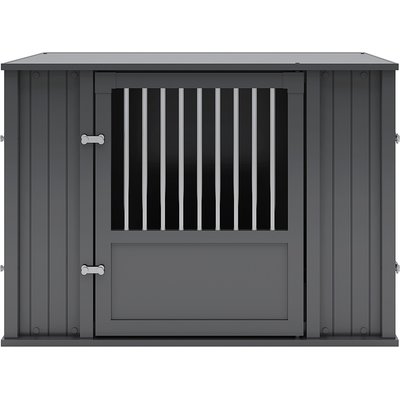 New Age Pet New Age Pet ECOFLEX FlexiDoor Double Door Furniture Style Dog Crate, Black, Large: 38.3 inch