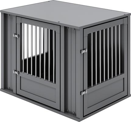 Show full view: New Age Pet ECOFLEX FlexiDoor Double Door Furniture Style Dog Crate, Black, Medium: 32 inch slide 6 of 13