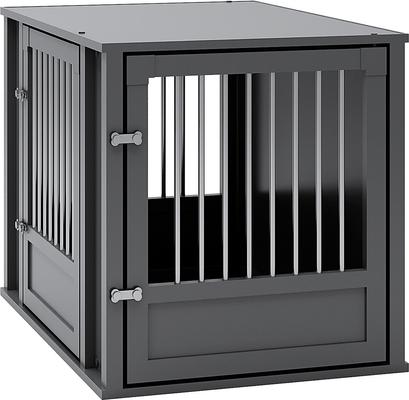 Show full view: New Age Pet ECOFLEX FlexiDoor Double Door Furniture Style Dog Crate, Black, Medium: 32 inch slide 4 of 13