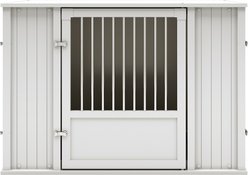 New Age Pet ECOFLEX FlexiDoor Double Door Furniture Style Dog Crate, Antique White, X-Large: 43.3 inch