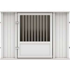 New Age Pet ECOFLEX FlexiDoor Double Door Furniture Style Dog Crate, Antique White, X-Large: 43.3 inch