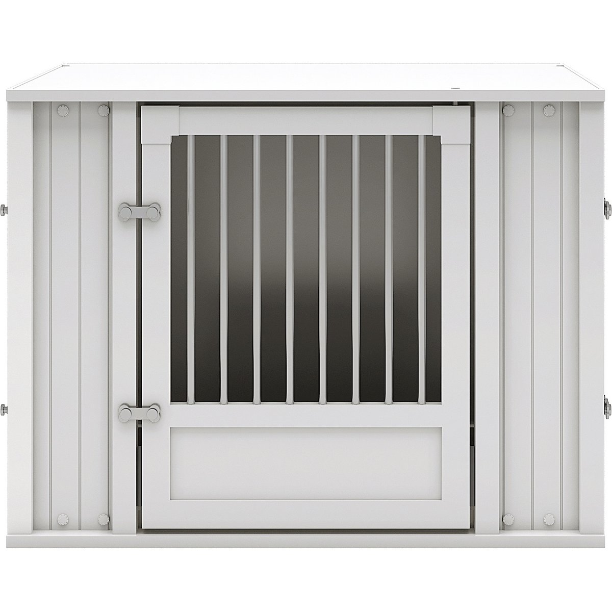 New Age Pet ECOFLEX FlexiDoor Double Door Furniture Style Dog Crate, Antique White, Medium: 32 inch