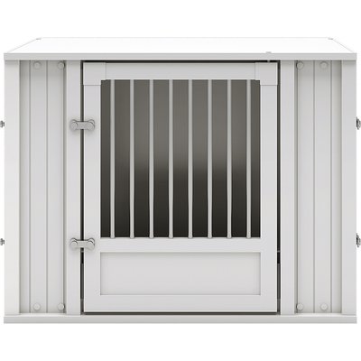 New Age Pet New Age Pet ECOFLEX FlexiDoor Double Door Furniture Style Dog Crate, Antique White, Medium: 32 inch