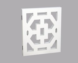 Etna Art Deco 3 Panel Adjustable Wooden Dog Gate, White, 48 x 19-in slide 2 of 3