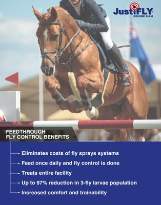 Show full view: Champion Animal Health JustiFLY Feedthrough Fly Control Horse Supplement, 4.75-lb tub slide 4 of 5