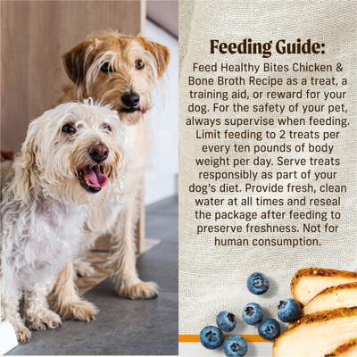 Show full view: Merrick Healthy Bites Chicken & Bone Broth Grain-Free Soft & Chewy Dog Treats, 6-oz pouch slide 10 of 12