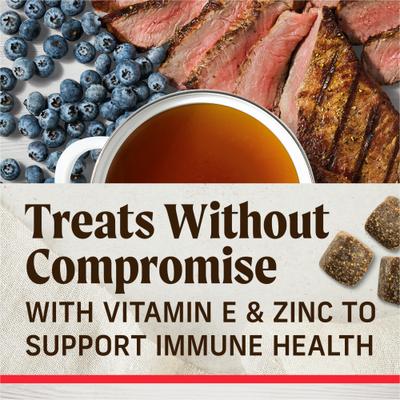 Show full view: Merrick Healthy Bites Beef & Bone Broth Grain-Free Soft & Chewy Dog Treats, 6-oz pouch slide 5 of 12