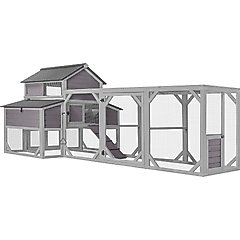 Aivituvin AIR46-M Chicken Coop with Run, 8 to 10 Chicken Capacity, 118-in